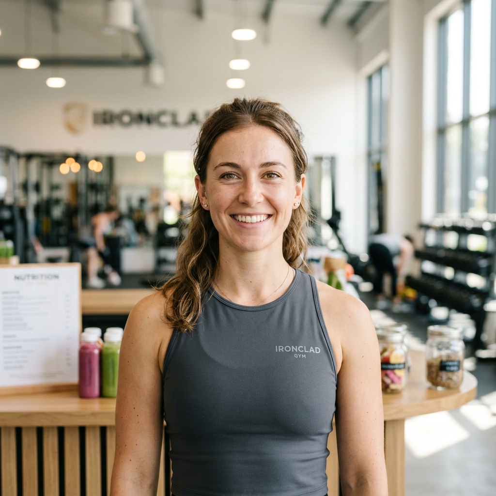 Portrait of Taylor Grant, general fitness and nutrition coach at Ironclad Fitness Studio