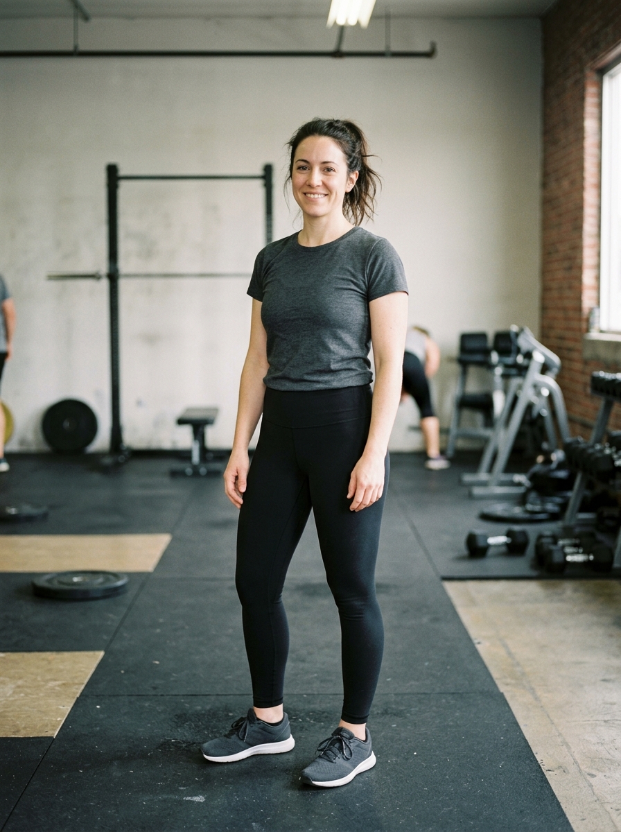 Danielle R. before photo, prior to starting at Ironclad Fitness Studio