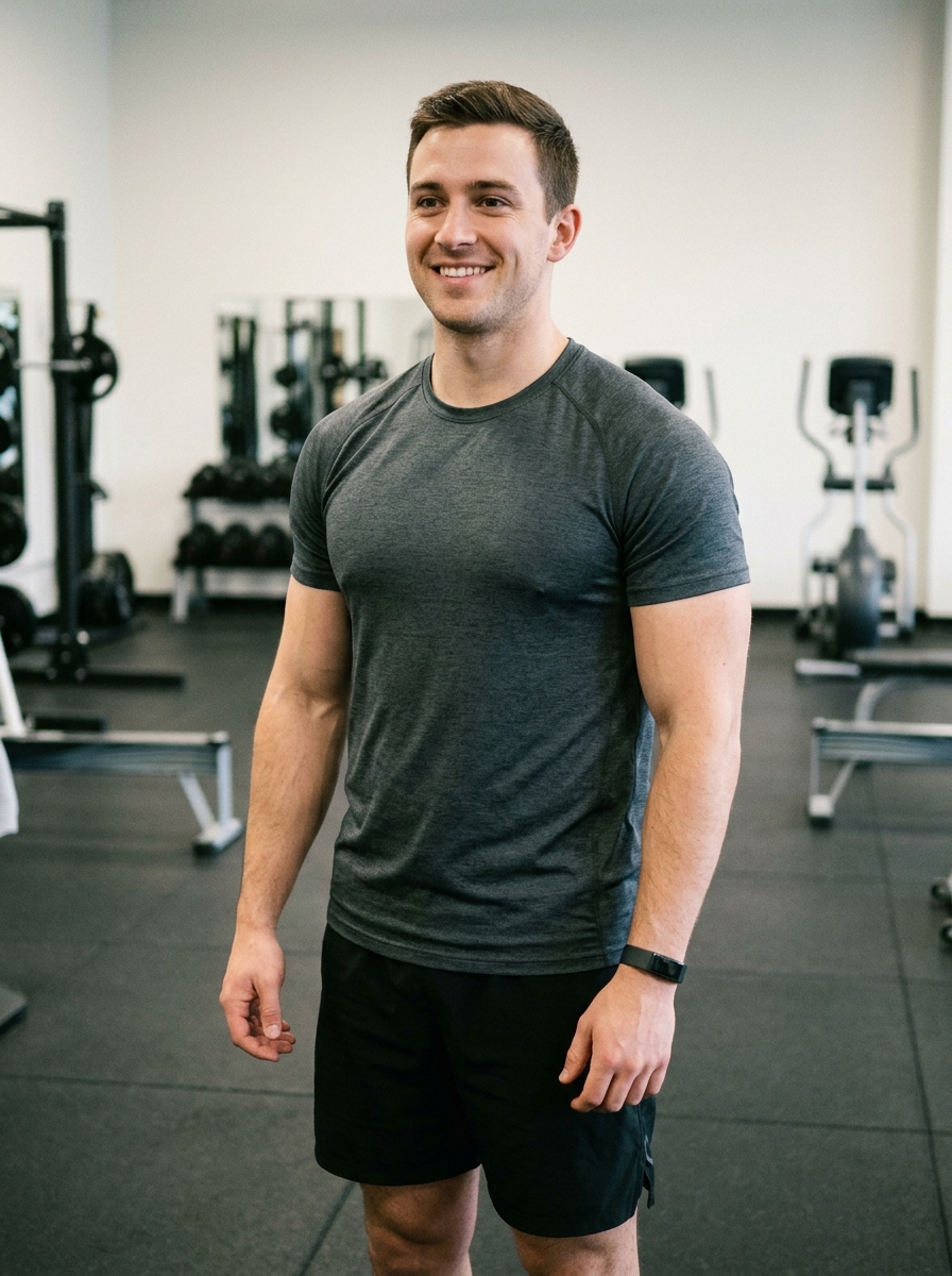 Marcus T. after photo, following 12 months of boxing and HIIT training at Ironclad Fitness Studio
