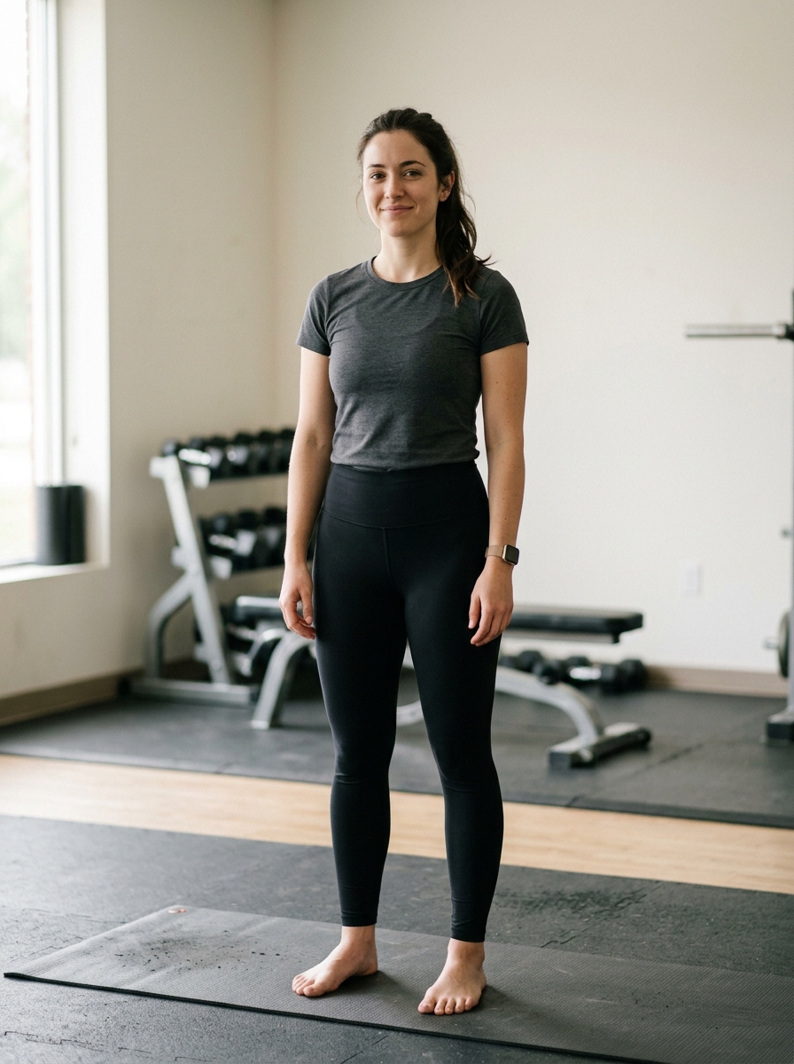 Priya S. before photo, prior to starting at Ironclad Fitness Studio